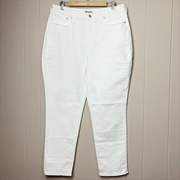 Madewell NWT Curvy Perfect Vintage Jeans 32 14 Tile White high rise waist retro - Picture 2 of 13